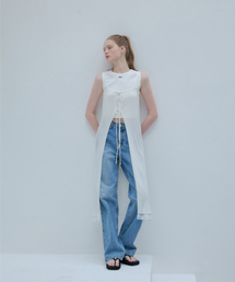 ODER（オディエール）の「リネンリバーシブルレイヤードワンピース-アイボリー（ワンピース）」