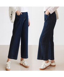 KIM YOUNG JOO GOLF（キムヨンジュゴルフ）の「春秋フルバンディングサイドプリーツデニムワイド9部女性ジーンズDPFLJN31（その他パンツ）」