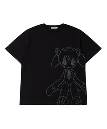 CAT GIRL T SHIRT - BLACK