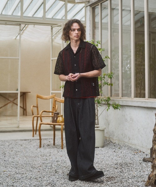 CASPER JOHN(キャスパージョン)の「Folklore lace shirts/フォークロアレースシャツ(シャツ/ブラウス・メンズ・ブラック/アイボリー・LARGE/MEDIUM/SMALL/X-SMALL)」の9枚目の写真