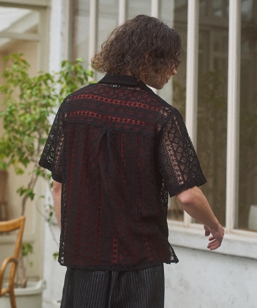 CASPER JOHN(キャスパージョン)の「Folklore lace shirts/フォークロアレースシャツ(シャツ/ブラウス・メンズ・ブラック/アイボリー・LARGE/MEDIUM/SMALL/X-SMALL)」の7枚目の写真