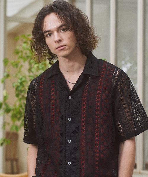 CASPER JOHN(キャスパージョン)の「Folklore lace shirts/フォークロアレースシャツ(シャツ/ブラウス・メンズ・ブラック/アイボリー・LARGE/MEDIUM/SMALL/X-SMALL)」の6枚目の写真