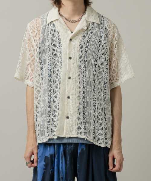 CASPER JOHN(キャスパージョン)の「Folklore lace shirts/フォークロアレースシャツ(シャツ/ブラウス・メンズ・ブラック/アイボリー・LARGE/MEDIUM/SMALL/X-SMALL)」の10枚目の写真