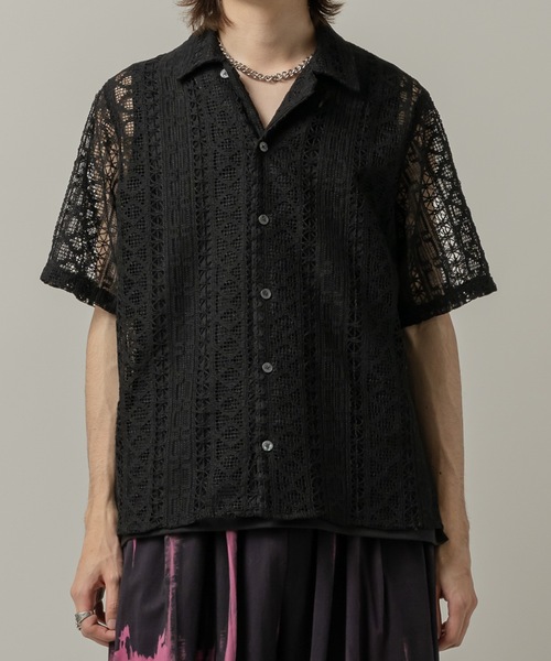 CASPER JOHN(キャスパージョン)の「Folklore lace shirts/フォークロアレースシャツ(シャツ/ブラウス・メンズ・ブラック/アイボリー・LARGE/MEDIUM/SMALL/X-SMALL)」の13枚目の写真