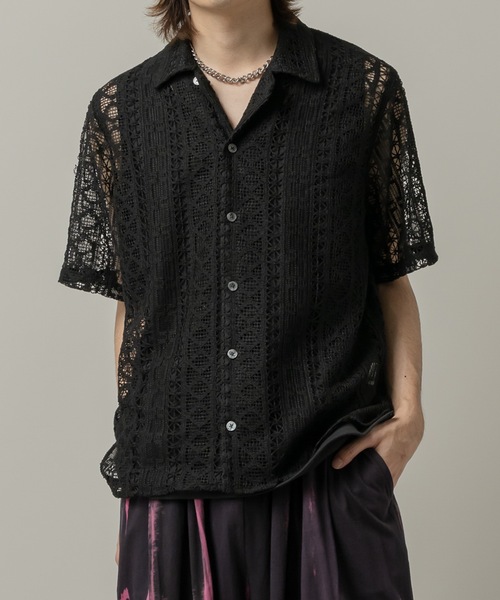 CASPER JOHN(キャスパージョン)の「Folklore lace shirts/フォークロアレースシャツ(シャツ/ブラウス・メンズ・ブラック/アイボリー・LARGE/MEDIUM/SMALL/X-SMALL)」の14枚目の写真