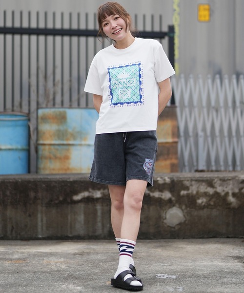 ROXY（ロキシー）の「ROXY/ロキシー ROXY ウィメンズ ショーツ 別注 WAVE CLUB SHORTS RPT261649M（その他パンツ・レディース・ブラック/ホワイト/オレンジ・L/M）」の7枚目の写真