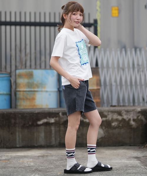 ROXY（ロキシー）の「ROXY/ロキシー ROXY ウィメンズ ショーツ 別注 WAVE CLUB SHORTS RPT261649M（その他パンツ・レディース・ブラック/ホワイト/オレンジ・L/M）」の10枚目の写真