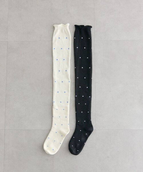 mystic（ミスティック）の「ドットハイソックス（ソックス/靴下・レディース・ブラック/オフホワイト・FREE）」の14枚目の写真
