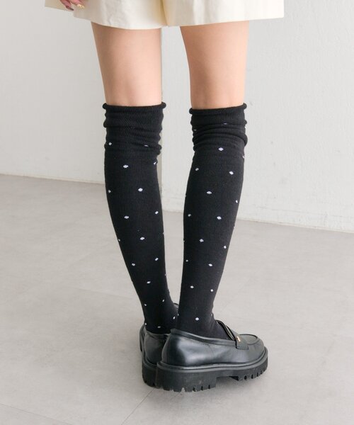 mystic（ミスティック）の「ドットハイソックス（ソックス/靴下・レディース・ブラック/オフホワイト・FREE）」の18枚目の写真