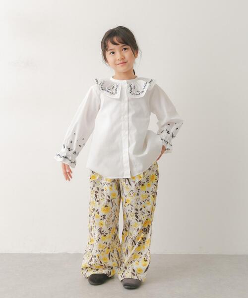 URBAN RESEARCH DOORS(アーバンリサーチドアーズ)の「『150サイズあり』フリルカラー刺繍ブラウス(KIDS)(シャツ/ブラウス・キッズ・オフホワイト/ブルー・150/135/120)」の8枚目の写真