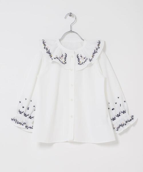 URBAN RESEARCH DOORS(アーバンリサーチドアーズ)の「『150サイズあり』フリルカラー刺繍ブラウス(KIDS)(シャツ/ブラウス・キッズ・オフホワイト/ブルー・150/135/120)」の10枚目の写真