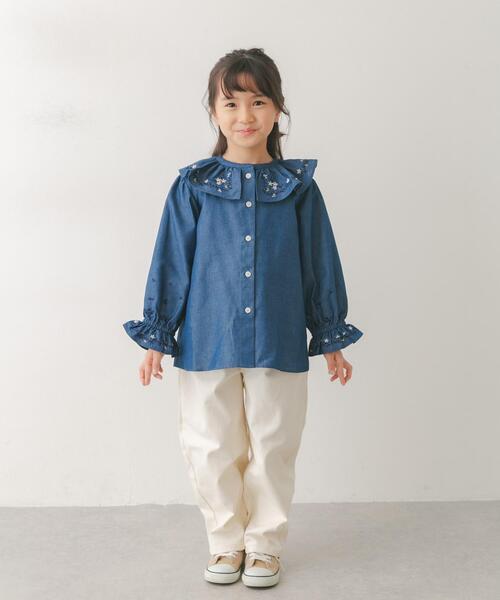 URBAN RESEARCH DOORS(アーバンリサーチドアーズ)の「『150サイズあり』フリルカラー刺繍ブラウス(KIDS)(シャツ/ブラウス・キッズ・オフホワイト/ブルー・150/135/120)」の15枚目の写真