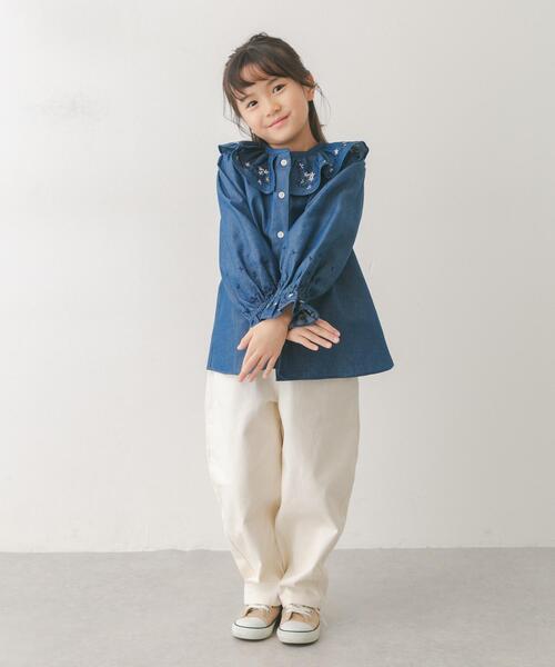 URBAN RESEARCH DOORS(アーバンリサーチドアーズ)の「『150サイズあり』フリルカラー刺繍ブラウス(KIDS)(シャツ/ブラウス・キッズ・オフホワイト/ブルー・150/135/120)」の16枚目の写真