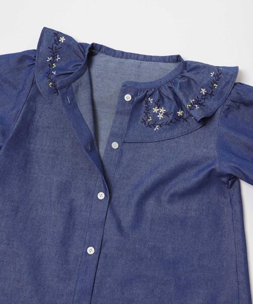 URBAN RESEARCH DOORS(アーバンリサーチドアーズ)の「『150サイズあり』フリルカラー刺繍ブラウス(KIDS)(シャツ/ブラウス・キッズ・オフホワイト/ブルー・150/135/120)」の18枚目の写真