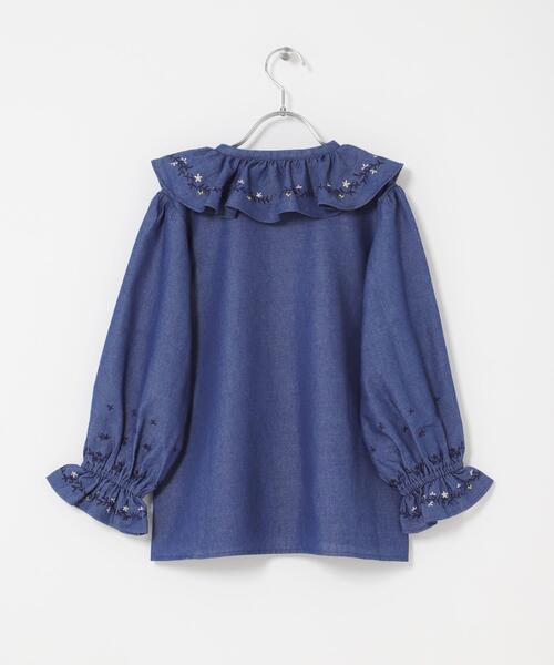 URBAN RESEARCH DOORS(アーバンリサーチドアーズ)の「『150サイズあり』フリルカラー刺繍ブラウス(KIDS)(シャツ/ブラウス・キッズ・オフホワイト/ブルー・150/135/120)」の20枚目の写真