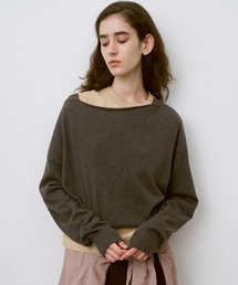 And A（アンドエー）の「UNFIL アンフィル / soft yak & cotton draped-front knit P/O ソフトヤクコットンドレープフロントニットプルオーバー / WXSP-UW107（ニット/セーター）」