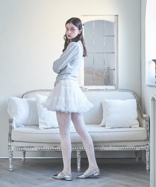 Lovilyn(ラヴィリン)の「ローズモチーフニット(ニット/セーター・レディース・ホワイト/グレー/ピンク・FREE)」の14枚目の写真