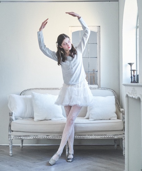 Lovilyn(ラヴィリン)の「ローズモチーフニット(ニット/セーター・レディース・ホワイト/グレー/ピンク・FREE)」の15枚目の写真