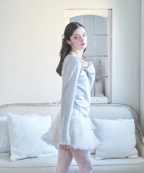 Lovilyn(ラヴィリン)の「ローズモチーフニット(ニット/セーター・レディース・ホワイト/グレー/ピンク・FREE)」の11枚目の写真