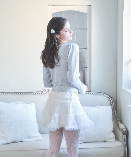 Lovilyn(ラヴィリン)の「ローズモチーフニット(ニット/セーター・レディース・ホワイト/グレー/ピンク・FREE)」の12枚目の写真