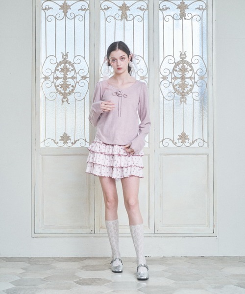 Lovilyn(ラヴィリン)の「ローズモチーフニット(ニット/セーター・レディース・ホワイト/グレー/ピンク・FREE)」の20枚目の写真