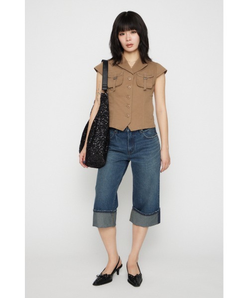 LAGUA GEM（ラグアジェム）の「POCKET COMPACT  SHIRT トップス（シャツ/ブラウス・レディース・ブラック/グレー/ベージュ・FREE）」の7枚目の写真