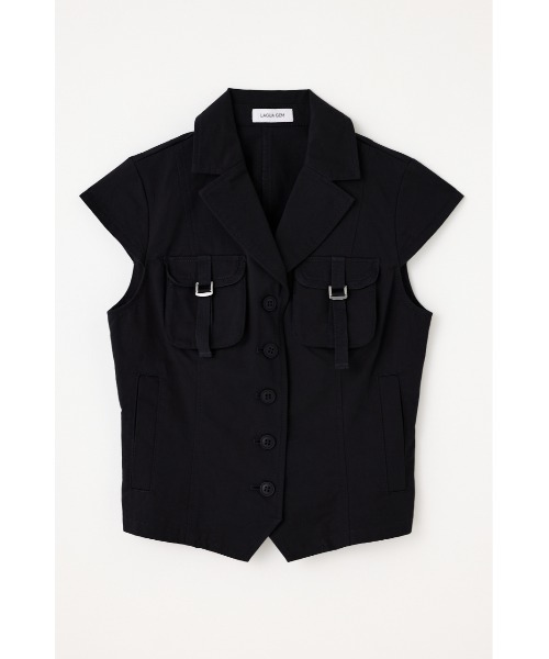 LAGUA GEM（ラグアジェム）の「POCKET COMPACT  SHIRT トップス（シャツ/ブラウス・レディース・ブラック/グレー/ベージュ・FREE）」の22枚目の写真