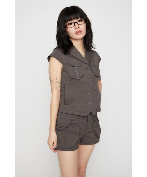 LAGUA GEM（ラグアジェム）の「POCKET COMPACT  SHIRT トップス（シャツ/ブラウス・レディース・ブラック/グレー/ベージュ・FREE）」の11枚目の写真