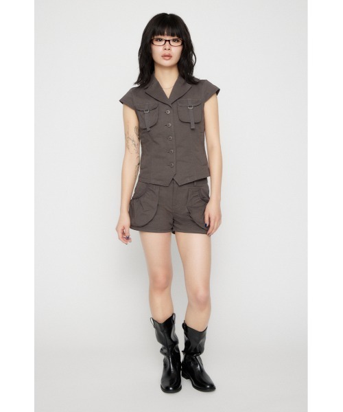 LAGUA GEM（ラグアジェム）の「POCKET COMPACT  SHIRT トップス（シャツ/ブラウス・レディース・ブラック/グレー/ベージュ・FREE）」の12枚目の写真