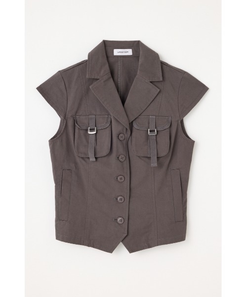 LAGUA GEM（ラグアジェム）の「POCKET COMPACT  SHIRT トップス（シャツ/ブラウス・レディース・ブラック/グレー/ベージュ・FREE）」の17枚目の写真