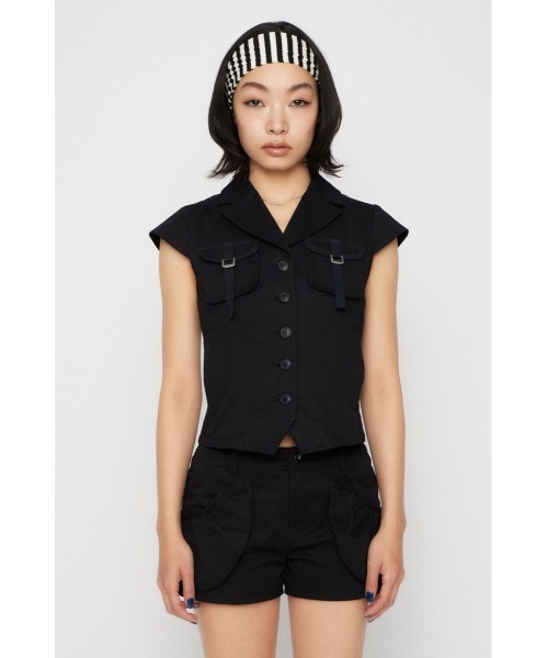 LAGUA GEM（ラグアジェム）の「POCKET COMPACT  SHIRT トップス（シャツ/ブラウス・レディース・ブラック/グレー/ベージュ・FREE）」の18枚目の写真