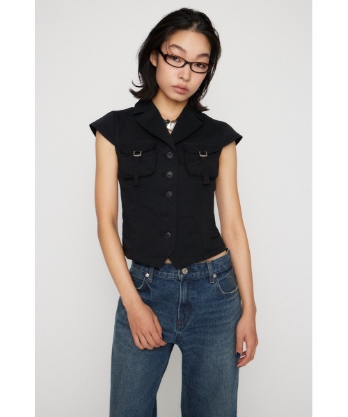 LAGUA GEM（ラグアジェム）の「POCKET COMPACT  SHIRT トップス（シャツ/ブラウス・レディース・ブラック/グレー/ベージュ・FREE）」の10枚目の写真