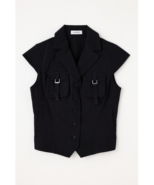 LAGUA GEM（ラグアジェム）の「POCKET COMPACT  SHIRT トップス（シャツ/ブラウス・レディース・ブラック/グレー/ベージュ・FREE）」の12枚目の写真