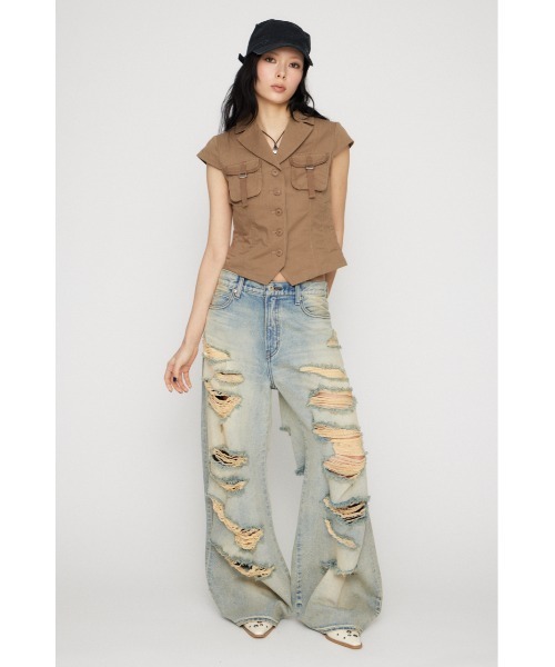 LAGUA GEM（ラグアジェム）の「POCKET COMPACT  SHIRT トップス（シャツ/ブラウス・レディース・ブラック/グレー/ベージュ・FREE）」の7枚目の写真