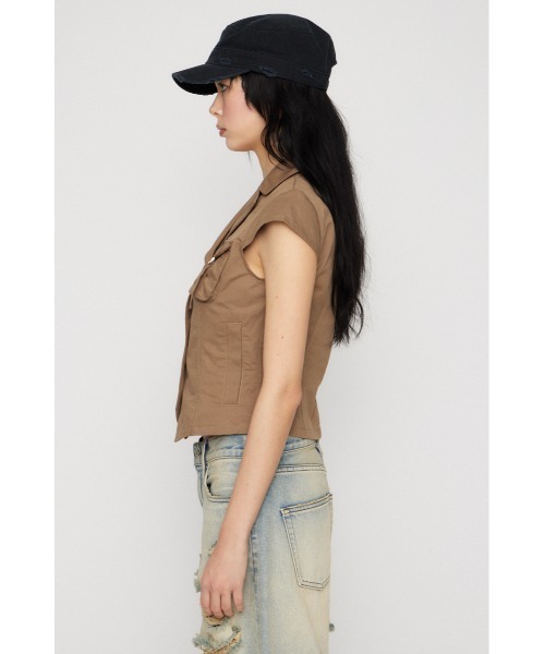 LAGUA GEM（ラグアジェム）の「POCKET COMPACT  SHIRT トップス（シャツ/ブラウス・レディース・ブラック/グレー/ベージュ・FREE）」の8枚目の写真