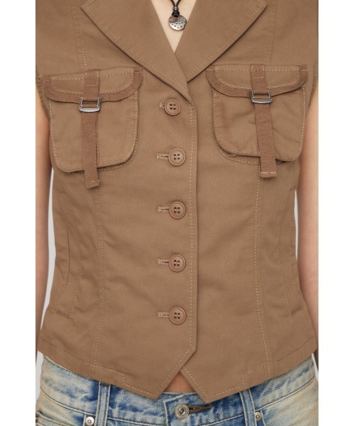 LAGUA GEM（ラグアジェム）の「POCKET COMPACT  SHIRT トップス（シャツ/ブラウス・レディース・ブラック/グレー/ベージュ・FREE）」の16枚目の写真