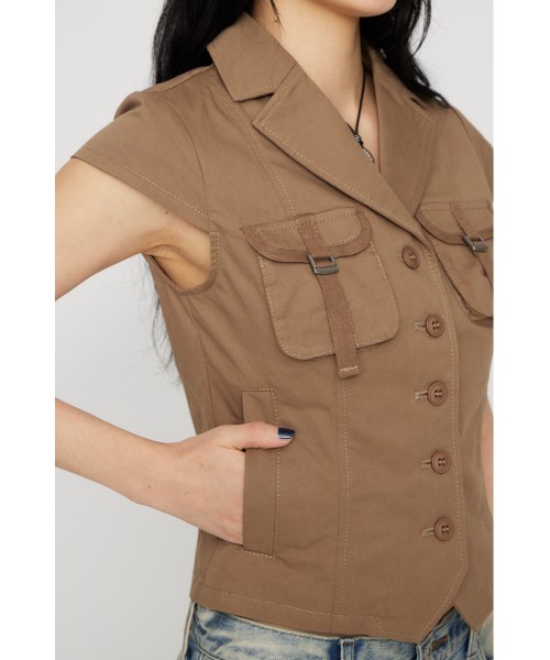 LAGUA GEM（ラグアジェム）の「POCKET COMPACT  SHIRT トップス（シャツ/ブラウス・レディース・ブラック/グレー/ベージュ・FREE）」の17枚目の写真