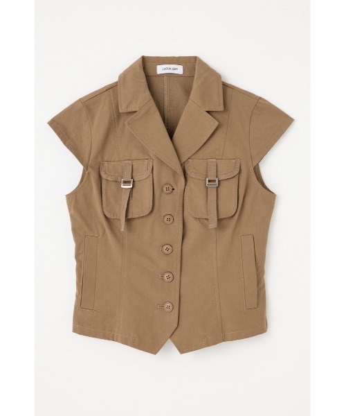 LAGUA GEM（ラグアジェム）の「POCKET COMPACT  SHIRT トップス（シャツ/ブラウス・レディース・ブラック/グレー/ベージュ・FREE）」の18枚目の写真