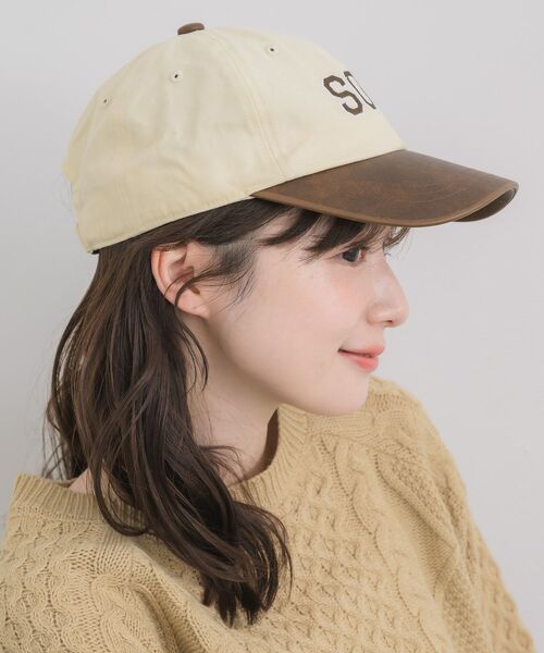 RETRO GIRL（レトロガール）の「バイカラーキャップ（キャップ・レディース・ブラック/オフホワイト・ONE SIZE）」の6枚目の写真