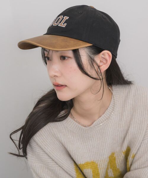RETRO GIRL（レトロガール）の「バイカラーキャップ（キャップ・レディース・ブラック/オフホワイト・ONE SIZE）」の7枚目の写真