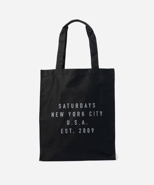 Saturdays NYC(サタデーズ ニューヨークシティ )の「Established USA Tote Bag(トートバッグ・メンズ・オリーブ/ブラック/ホワイト・FREE)」の1枚目の写真