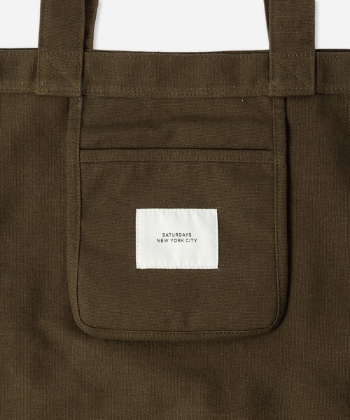 Saturdays NYC(サタデーズ ニューヨークシティ )の「Established USA Tote Bag(トートバッグ・メンズ・オリーブ/ブラック/ホワイト・FREE)」の6枚目の写真