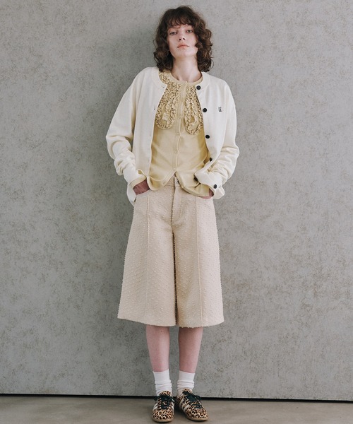 LE CIEL BLEU(ルシェルブルー)の「ツイードバミューダショーツ / Tweed Bermuda Shorts(その他パンツ・レディース・ブラック/アイボリー・34/36/38)」の2枚目の写真