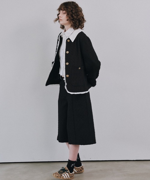 LE CIEL BLEU(ルシェルブルー)の「ツイードバミューダショーツ / Tweed Bermuda Shorts(その他パンツ・レディース・ブラック/アイボリー・34/36/38)」の11枚目の写真