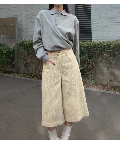 LE CIEL BLEU(ルシェルブルー)の「ツイードバミューダショーツ / Tweed Bermuda Shorts(その他パンツ・レディース・ブラック/アイボリー・34/36/38)」の20枚目の写真