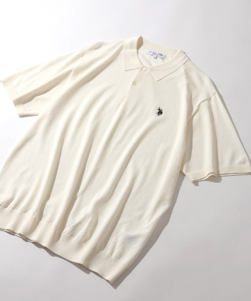 U.S. POLO ASSN.(ユーエスポロアッスン)の「【U.S. POLO ASSN./ユーエスポロアッスン】接触冷感 ワンポイントロゴ刺繍 半袖ニットポロシャツ(ポロシャツ・メンズ・オフホワイト/ブラック/ネイビー・LL/M/L)」の13枚目の写真