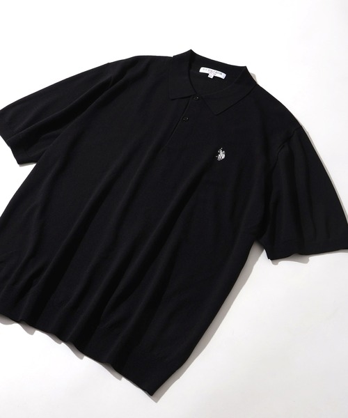 U.S. POLO ASSN.(ユーエスポロアッスン)の「【U.S. POLO ASSN./ユーエスポロアッスン】接触冷感 ワンポイントロゴ刺繍 半袖ニットポロシャツ(ポロシャツ・メンズ・オフホワイト/ブラック/ネイビー・LL/M/L)」の14枚目の写真