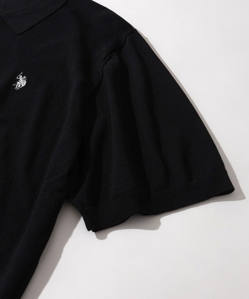 U.S. POLO ASSN.(ユーエスポロアッスン)の「【U.S. POLO ASSN./ユーエスポロアッスン】接触冷感 ワンポイントロゴ刺繍 半袖ニットポロシャツ(ポロシャツ・メンズ・オフホワイト/ブラック/ネイビー・LL/M/L)」の19枚目の写真