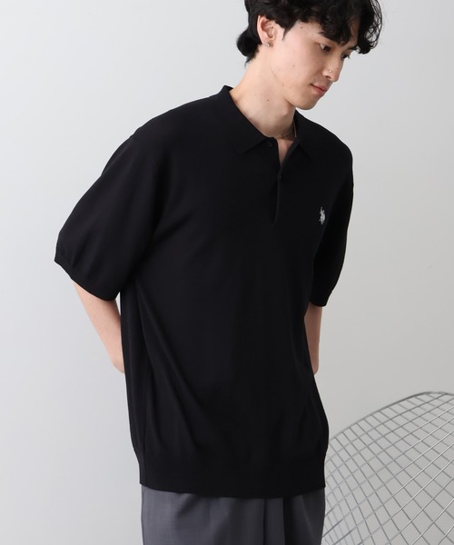 U.S. POLO ASSN.(ユーエスポロアッスン)の「【U.S. POLO ASSN./ユーエスポロアッスン】接触冷感 ワンポイントロゴ刺繍 半袖ニットポロシャツ(ポロシャツ・メンズ・オフホワイト/ブラック/ネイビー・LL/M/L)」の10枚目の写真