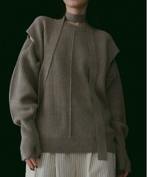 anuke(�A���k�[�N)��Slit Rib Knit(�j�b�g/�Z�[�^�[)